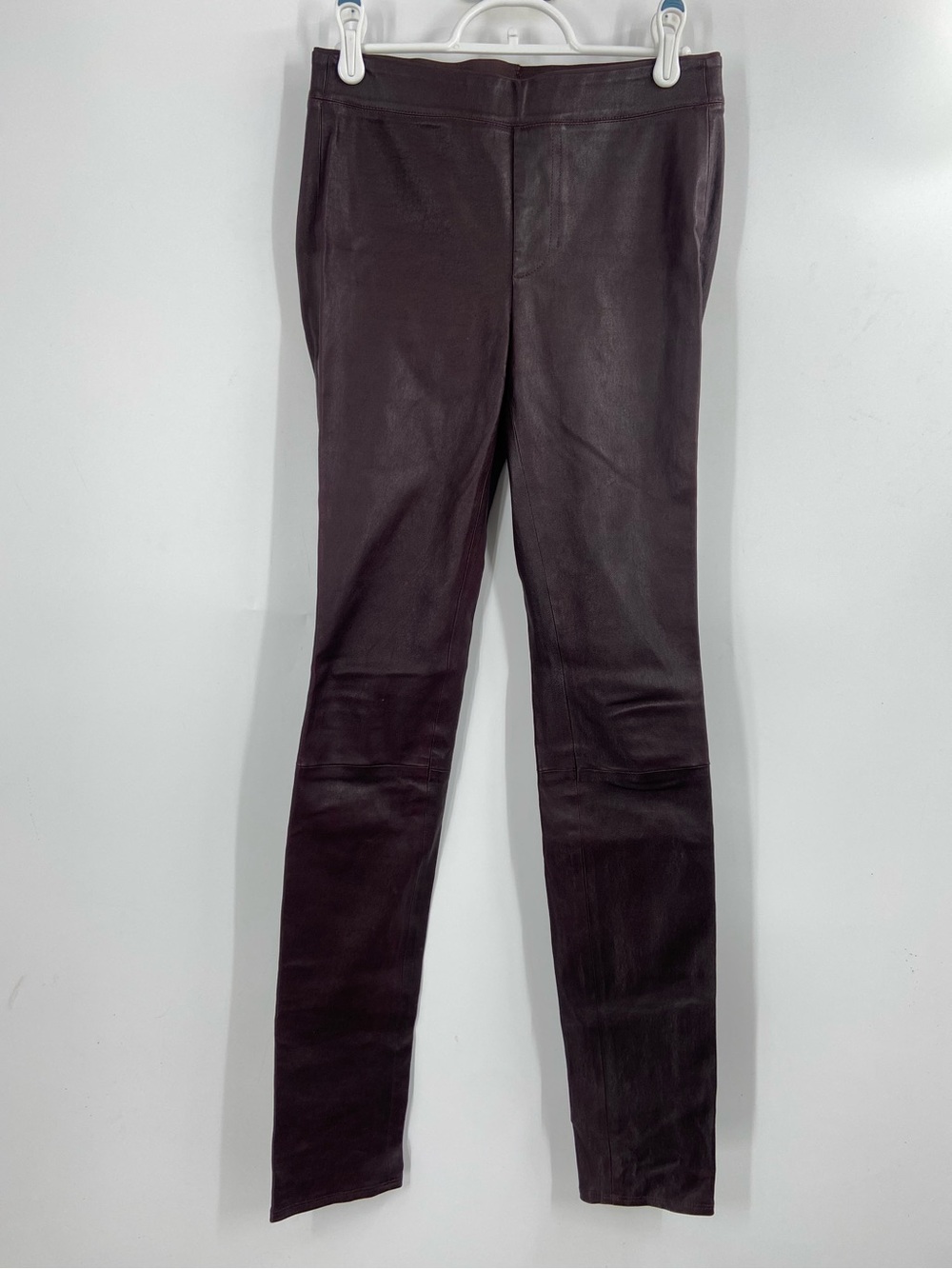 Helmut Lang Lamb Leather Burgundy Pants Size 2